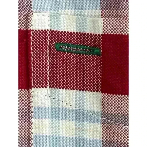 Tommy Hilfiger Mens Size XL Vintage Shirt Red Plaid Summer Fun Retro Cool Cotton - Picture 7 of 13
